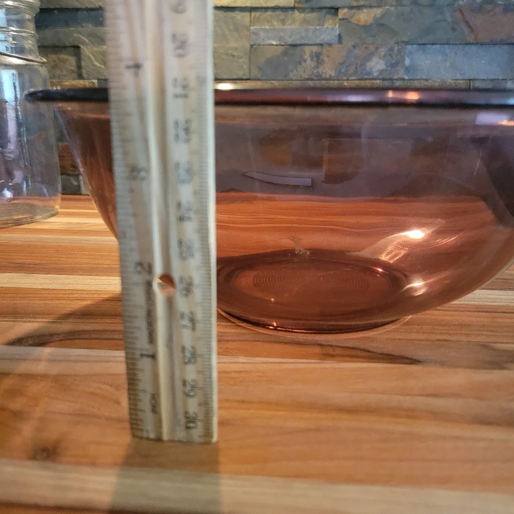 Pyrex Vintage Cranberry Glass Bowl 325 2.5L‎